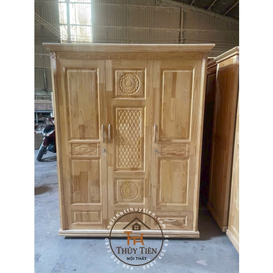 Tủ quần áo gỗ thông- TQAGT 006