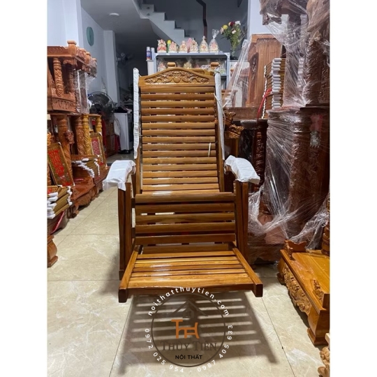 Ghế dây ghế lười ghế thư giãn gỗ căm xe loại 3 dây