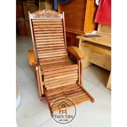 Ghế dây ghế lười ghế thư giãn gỗ căm xe loại 3 dây