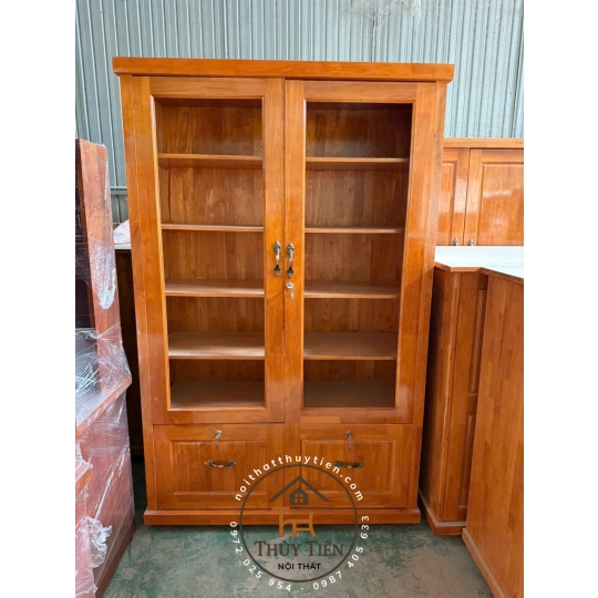Tủ hồ sơ tủ trưng bày gỗ cao su
