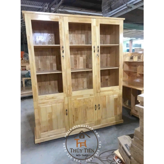 Tủ hồ sơ tủ trưng bày gỗ cao su