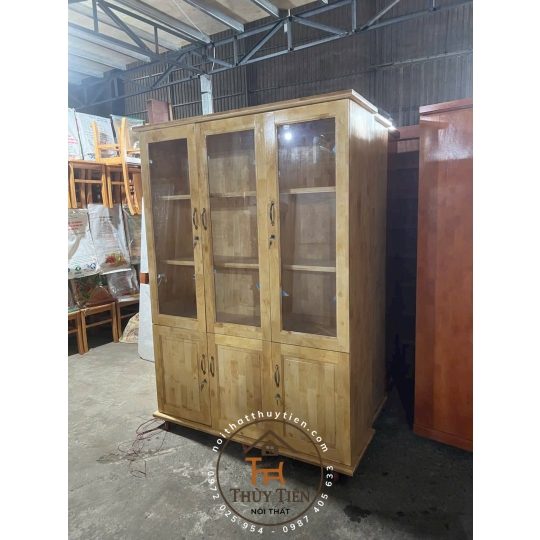 Tủ hồ sơ tủ trưng bày gỗ cao su