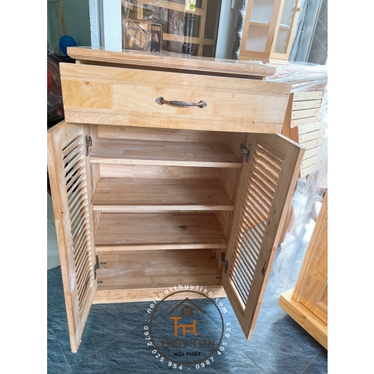 Tủ giày dép gỗ cao su ngang 60cm