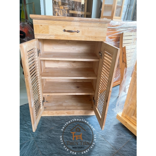 Tủ giày dép gỗ cao su ngang 60cm