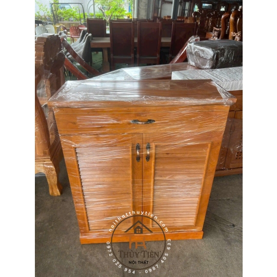 Tủ giày dép gỗ cao su ngang 80cm, 1m, 1m2