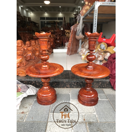 chân đèn gỗ Hương