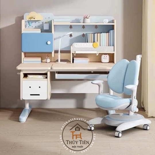 Ghế ngồi học sinh G06 [TẶNG KÈM BỘ VỎ BỌC ĐỆM CHO BÉ] chống gù lưng có tay vịn di động