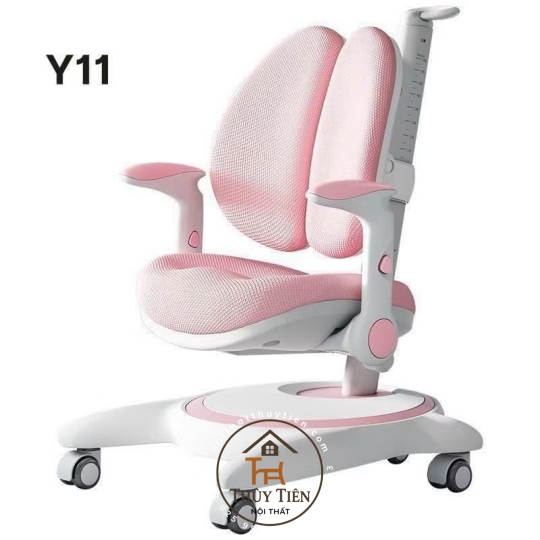 Ghế ngồi học sinh G06 [TẶNG KÈM BỘ VỎ BỌC ĐỆM CHO BÉ] chống gù lưng có tay vịn di động