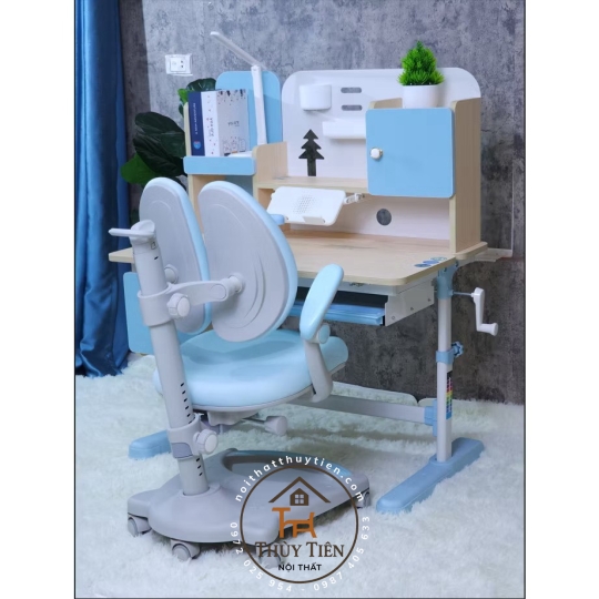 Bàn học sinh thông minh đa năng, nâng hạ tay quay, điều chỉnh góc nghiêng, chống lóa G25 ngang 95cm