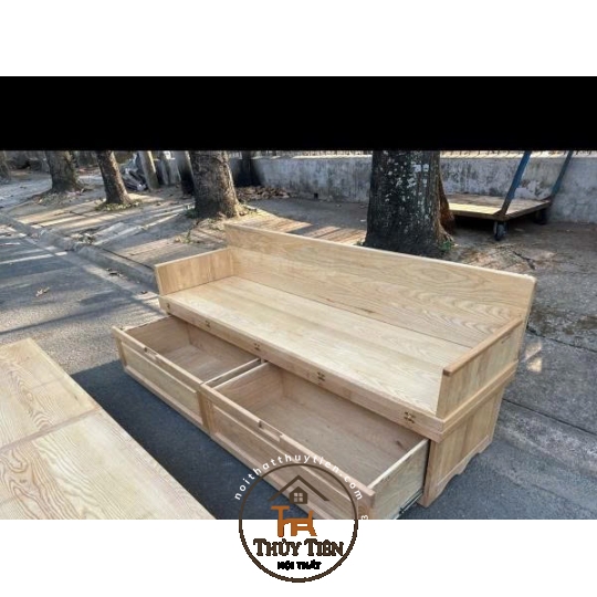 Bộ ghế sofa gỗ sồi gấp thông minh thành giường