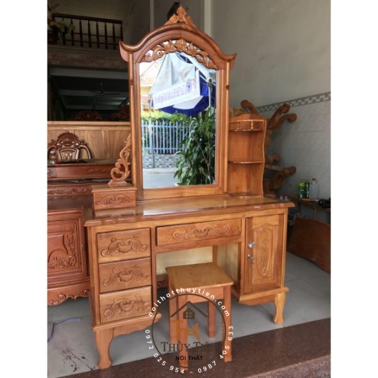 Bàn Trang điểm Gỗ Căm xe - BTDGCX 014
