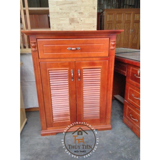 Tủ giày dép gỗ cao su ngang 60cm
