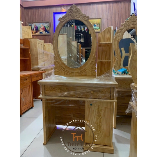 Bàn trang điểm gỗ thông nhiều mẫu