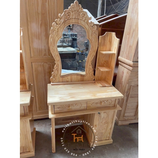 Bàn trang điểm gỗ thông nhiều mẫu