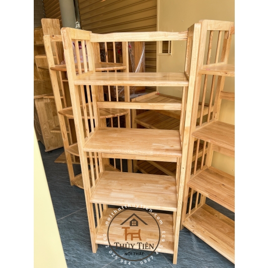 Kệ sách- kệ đa năng gỗ cao su nhiều kích thước