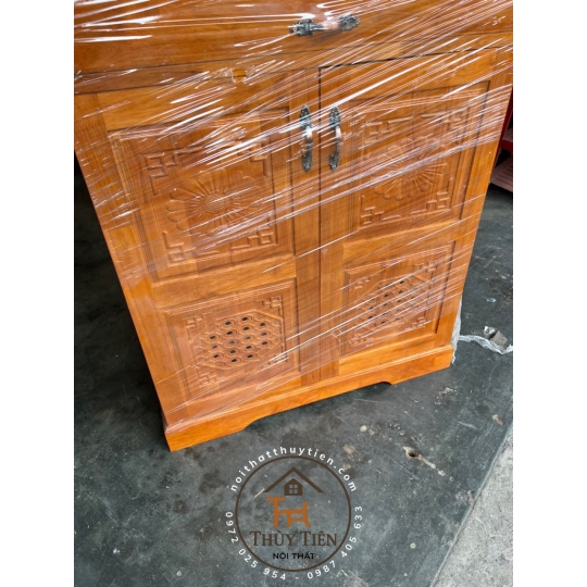 Tủ giày dép gỗ cao su ngang 80cm, 1m, 1m2