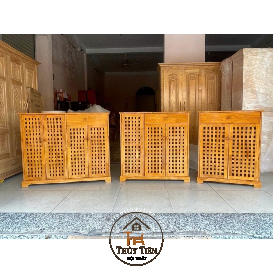 Tủ dép gỗ cao su loại đẹp ngang 60-80-1m-1,2m