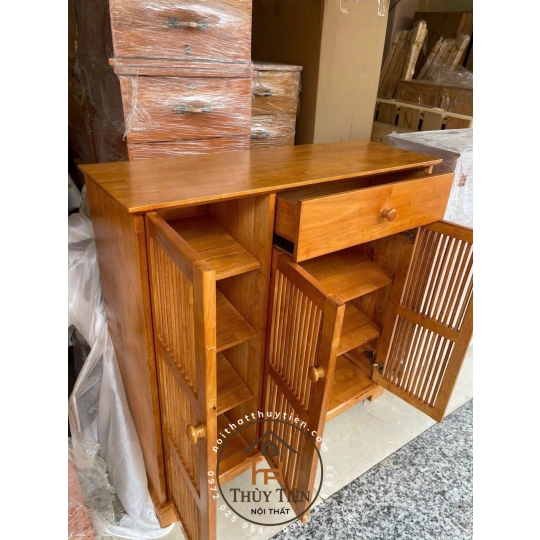 Tủ dép gỗ cao su loại đẹp ngang 60-80-1m-1,2m