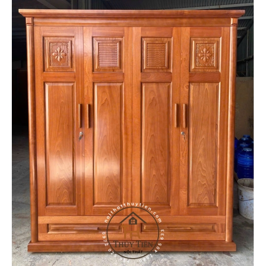 Tủ quần áo xoan phủ 1m8 - TQAXP 012