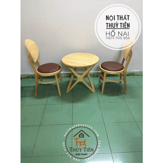 Bộ bàn ghế cao su mặt nệm - BGCSMN 009