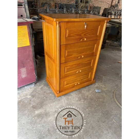 Tủ quần áo trẻ em gỗ thông