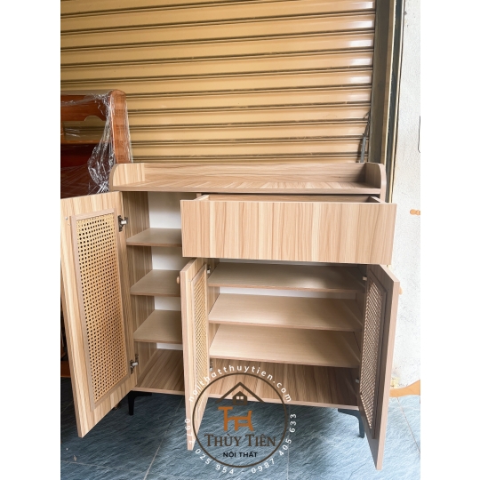 Mẫu tủ dép gỗ công nghiệp mdf cánh mây đủ kích thước