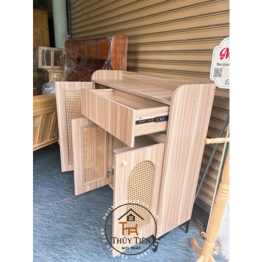 Mẫu tủ dép gỗ công nghiệp mdf cánh mây đủ kích thước