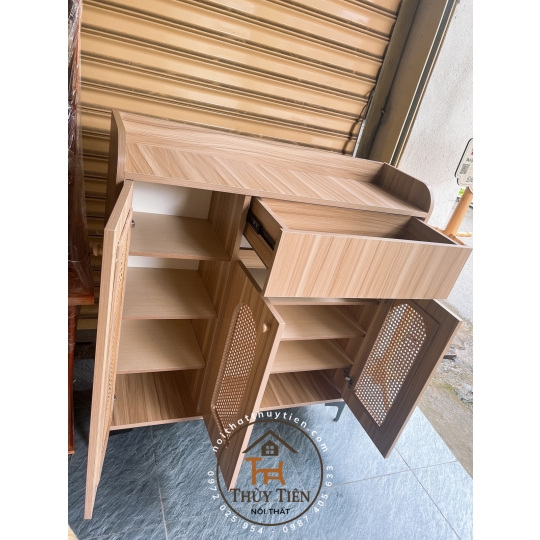Mẫu tủ dép gỗ công nghiệp mdf cánh mây đủ kích thước