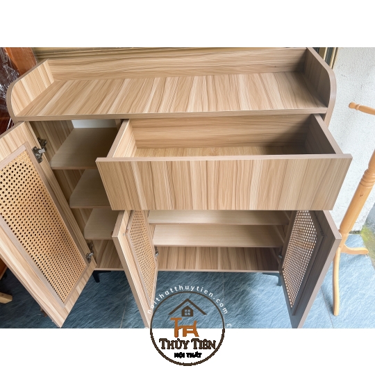 Mẫu tủ dép gỗ công nghiệp mdf cánh mây đủ kích thước