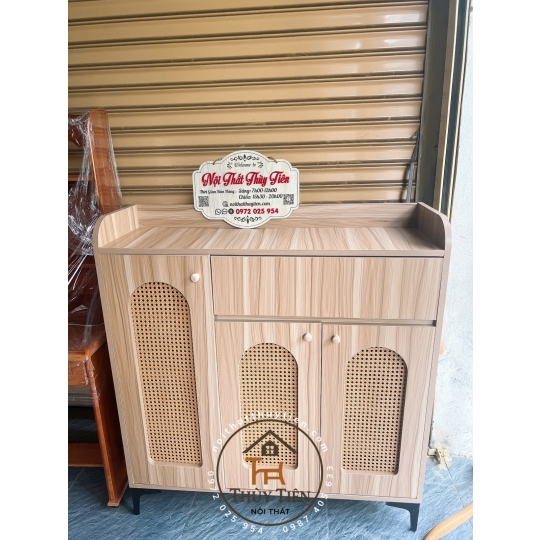 Mẫu tủ dép gỗ công nghiệp mdf cánh mây đủ kích thước