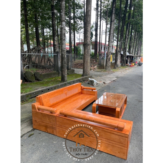 Salon gỗ sồi góc kim cương hàng đẹp dày dặn