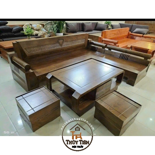 Salon gỗ sồi góc kim cương hàng đẹp dày dặn