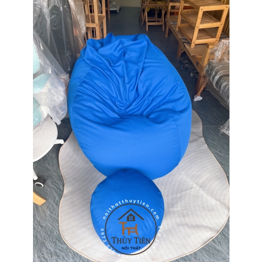 Ghế lười hạt xốp vỏ ghế chất liệu vải kate chống thấm cao cấp size lớn nhiều màu sắc