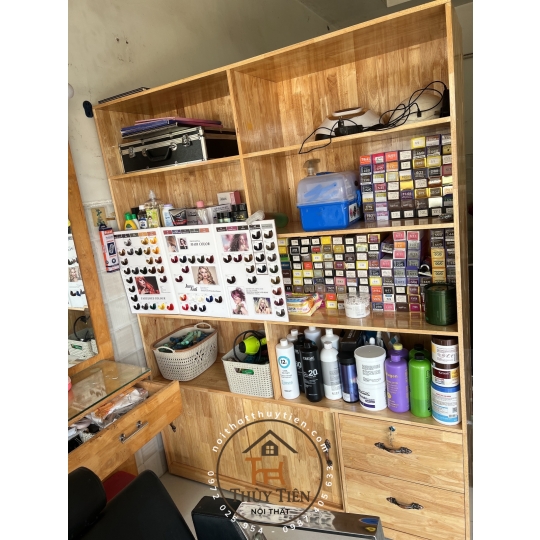 Tủ trưng bày gỗ cao su