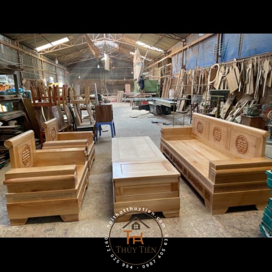 Bộ sofa gỗ sồi
