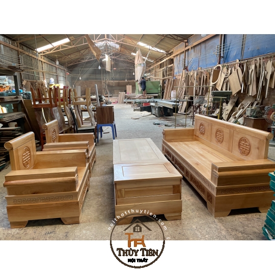 Bộ sofa gỗ sồi