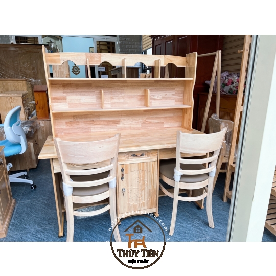 Bàn học sinh gỗ thông đôi