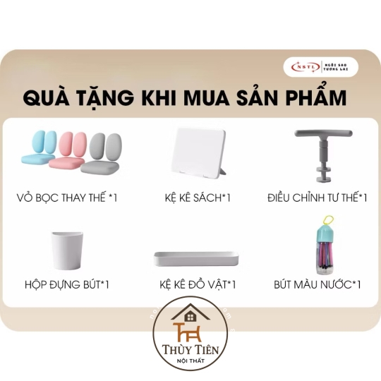 Bộ Bàn Ghế Học Sinh Thiết Kế Công Thái Học Chống Gù Chống Cận