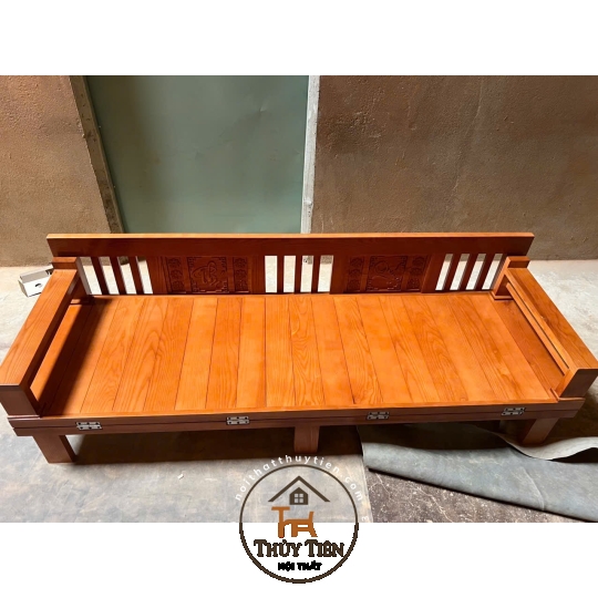 Ghế gấp thành giường- Giường gấp đa năng thông minh- Trường Kỷ gỗ sồi