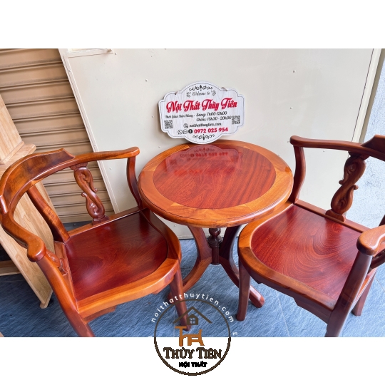 Bàn trà gỗ tràm bông vàng- BBTGT 003