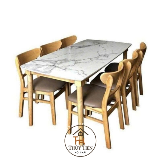 Bộ bàn ăn mango 4 ghế 6 ghế gỗ cao su tự nhiên giá rẻ