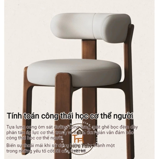 Ghế tựa ăn cơm Granite gỗ kiểu Pháp, đẳng cấp sang trọng, phong cách tối giản nhẹ nhàng gỗ ash cao cấp