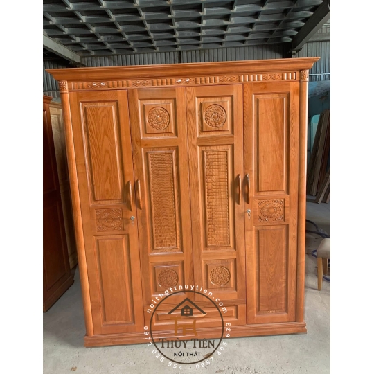 Tủ quần áo gỗ sồi màu đủ kích thước- TQAGSM 001