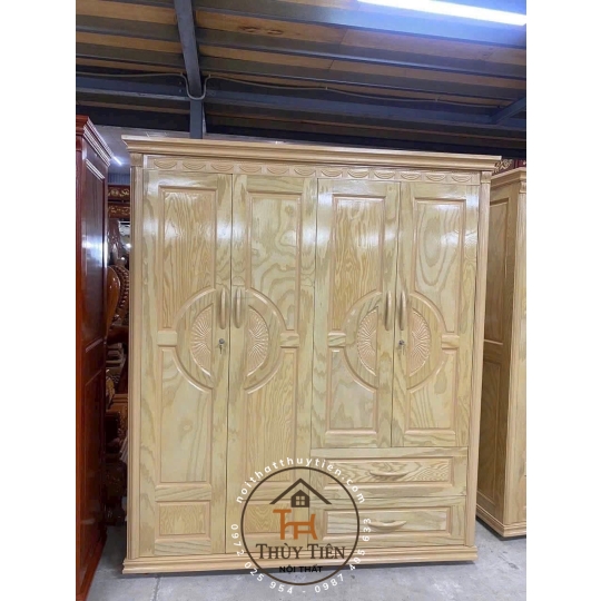 Tủ quần  gỗ sồi phủ nhiều kích thước 