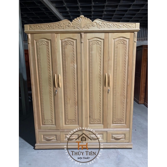 Tủ quần áo gỗ sồi tự nhiên đủ kích thước- TQAGSTN 001