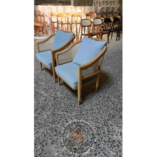 Sofa Grase tựa mây, chân bọc đồng