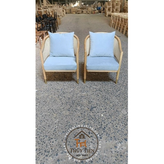 Sofa Grase tựa mây, chân bọc đồng