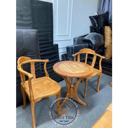Bàn trà gỗ gõ đỏ 2 ghế- 4 ghế