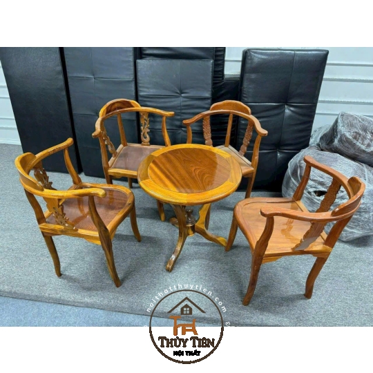 Bàn trà gỗ tràm bông vàng- BBTGT 003
