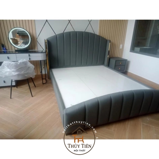 Giường bọc nỉ nhung cao cấp 